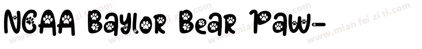 NCAA Baylor Bear Paw字体转换